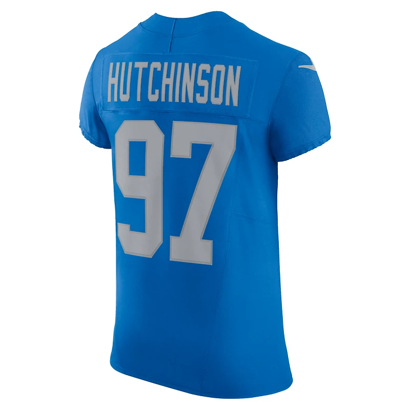 Maillot Nike Alternate Vapor F.U.S.E. Elite bleu pour homme des Detroit Lions Aidan Hutchinson