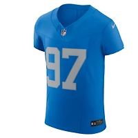 Men's Nike Aidan Hutchinson Blue Detroit Lions Alternate Vapor F.U.S.E. Elite Jersey