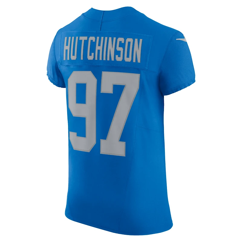 Maillot Nike Alternate Vapor F.U.S.E. Elite bleu pour homme des Detroit Lions Aidan Hutchinson