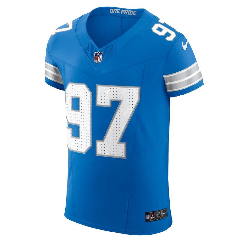 Men's Nike Aidan Hutchinson Blue Detroit Lions  Vapor F.U.S.E. Elite Jersey