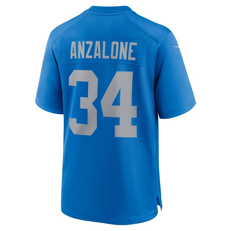 Men's Nike Alex Anzalone  Blue Detroit Lions Alternate Game Jersey