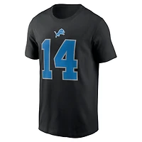 T-shirt avec nom et numéro de joueur des Detroit Lions Nike Amon-Ra St. Brown noir pour homme