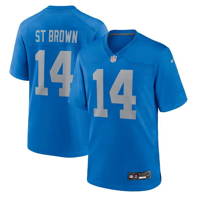 Men's Nike Amon-Ra St. Brown Blue Detroit Lions Alternate Game Jersey