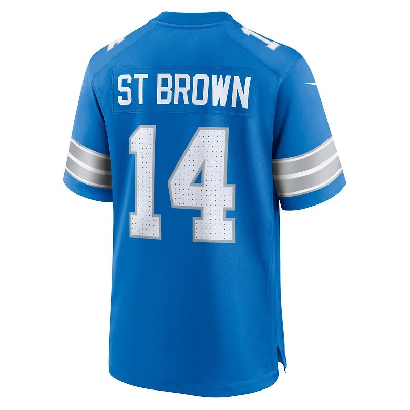 Maillot de match Nike Amon-Ra St. Brown bleu Detroit Lions pour homme