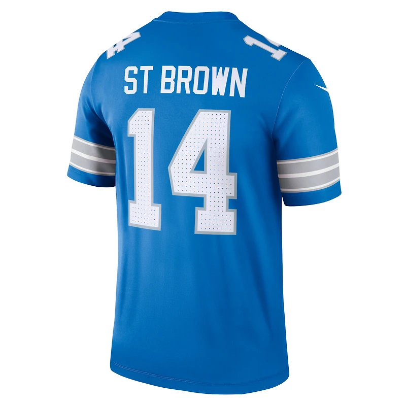 Men's Nike Amon-Ra St. Brown Blue Detroit Lions Legend Player Performance Top