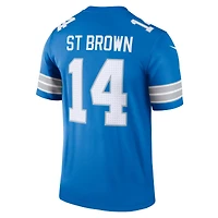 Men's Nike Amon-Ra St. Brown Blue Detroit Lions Legend Player Performance Top