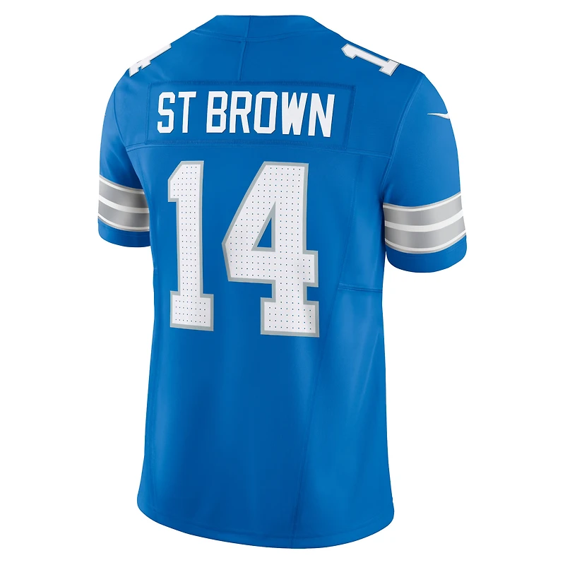 Men's Nike Amon-Ra St. Brown Blue Detroit Lions Vapor F.U.S.E. Limited Jersey
