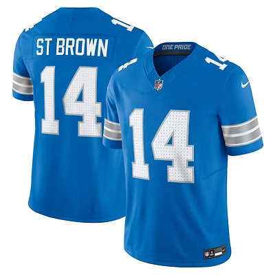 Men's Nike Amon-Ra St. Brown Blue Detroit Lions Vapor F.U.S.E. Limited Jersey