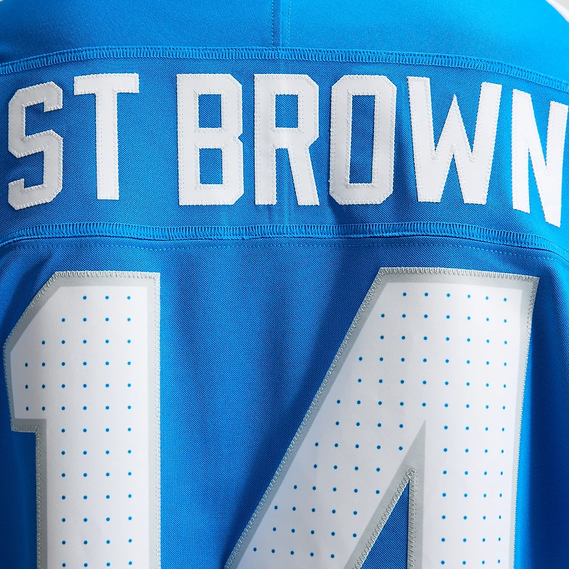 Men's Nike Amon-Ra St. Brown Blue Detroit Lions Vapor F.U.S.E. Stitched Limited Jersey