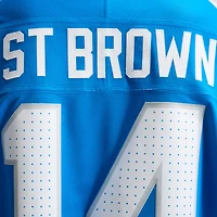 Men's Nike Amon-Ra St. Brown Blue Detroit Lions Vapor F.U.S.E. Stitched Limited Jersey
