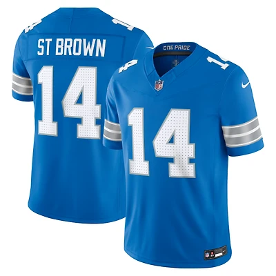 Maillot Nike Amon-Ra St. marron et bleu Detroit Lions Vapor F.U.S.E. édition limitée cousue pour homme