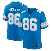 Men's Nike Anthony Firkser  Blue Detroit Lions Team Game Jersey