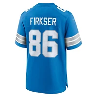 Maillot de match Nike Anthony Firkser bleu des Lions Détroit pour homme