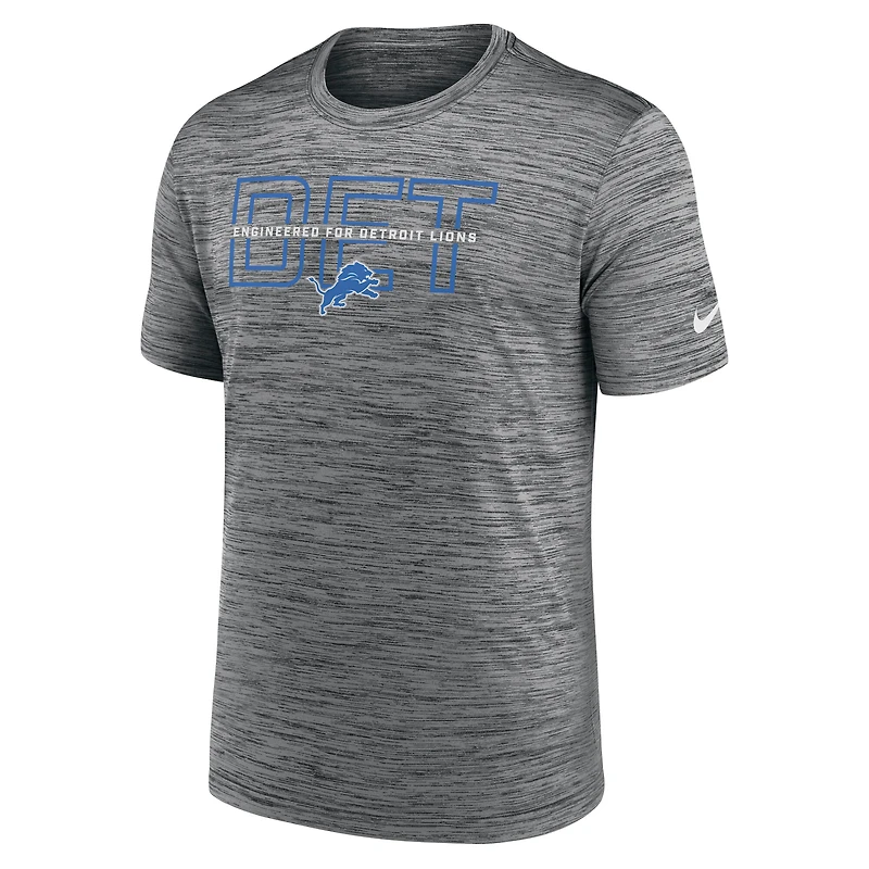 Men's Nike Anthracite Detroit Lions Velocity Legend Practice Dri-FIT T-Shirt