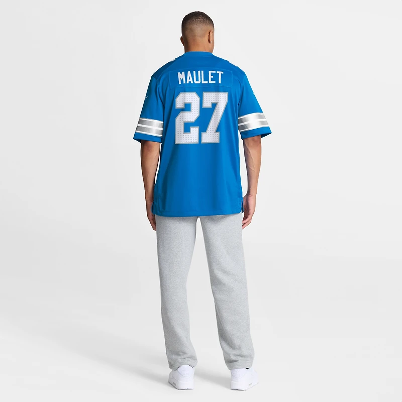 Men's Nike Arthur Maulet  Blue Detroit Lions Team Game Jersey