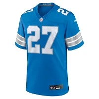Men's Nike Arthur Maulet  Blue Detroit Lions Team Game Jersey
