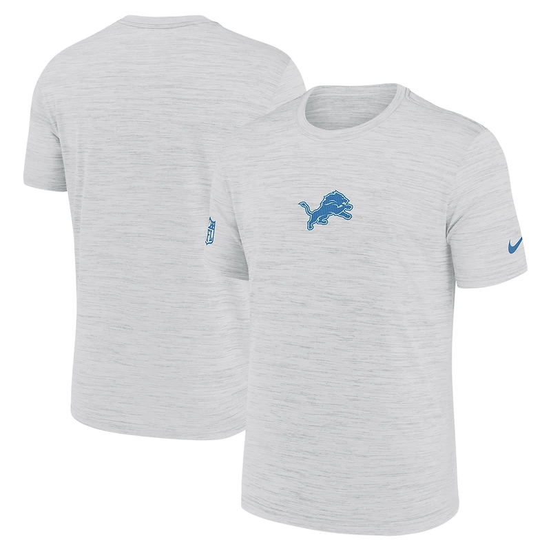 T-shirt Nike Ash Detroit Lions Sideline Velocity Dri-FIT pour homme