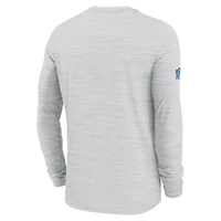 Men's Nike Ash Detroit Lions Sideline Velocity Performance Long Sleeve T-Shirt