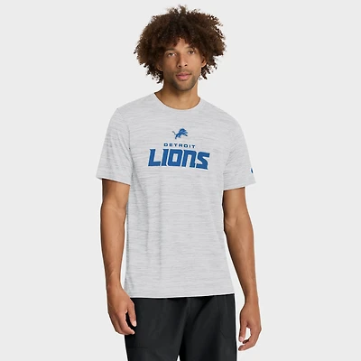 Men's Nike Ash Detroit Lions Velocity Endurance Run Dri-FIT T-Shirt