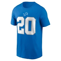 Men's Nike Barry Sanders Blue Detroit Lions Retired Name & Number T-Shirt