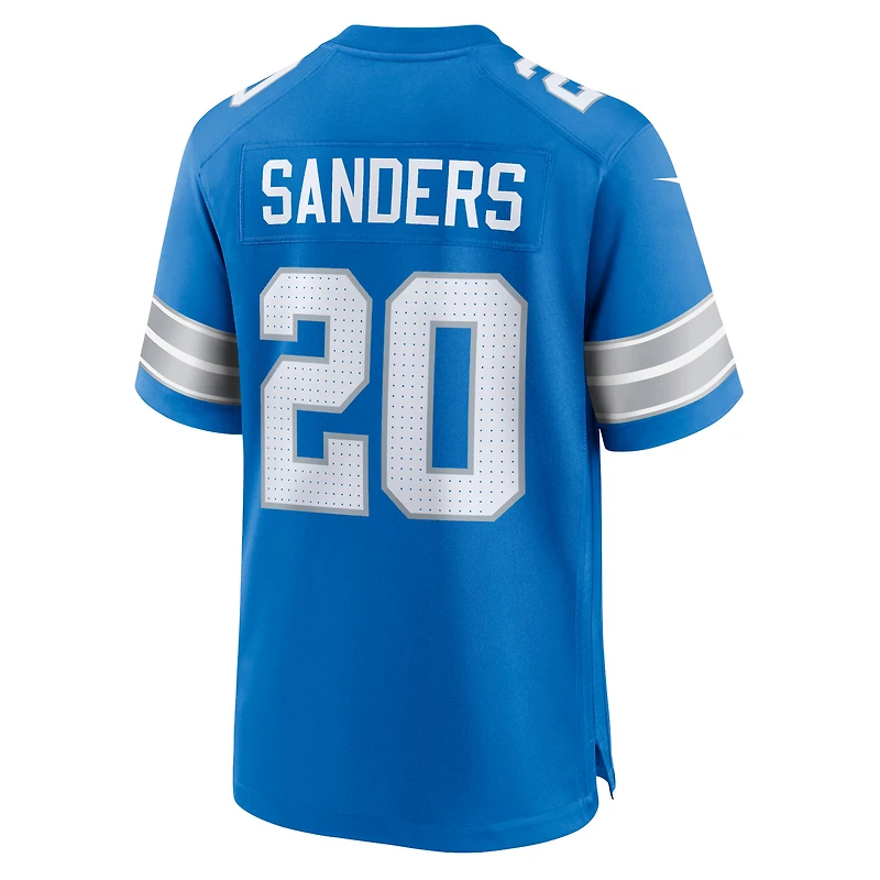 Maillot de match joueur retraité Nike Barry Sanders des Detroit Lions pour homme, bleu