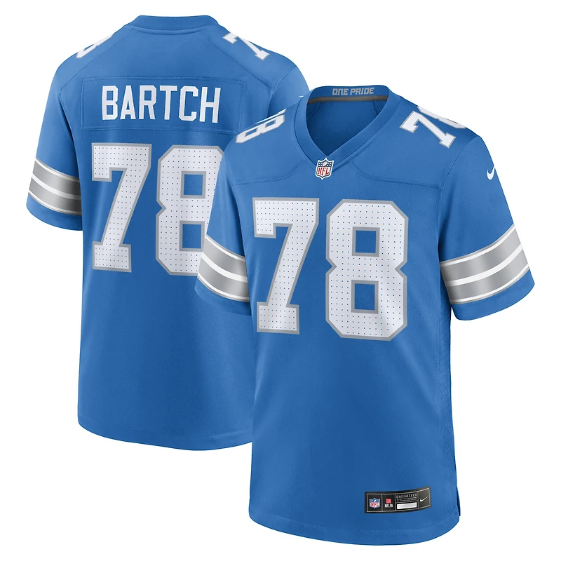 Men's Nike Ben Bartch Blue Detroit Lions Team Game Jersey
