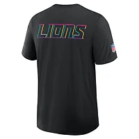 Men's Nike Black Detroit Lions 2025 NFL Crucial Catch Tri-Blend Dri-FIT T-Shirt