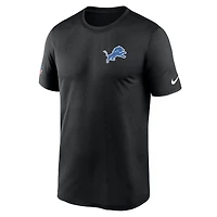 T-shirt Nike Dri-FIT noir Detroit Lions Alt Legend à petit logo pour homme
