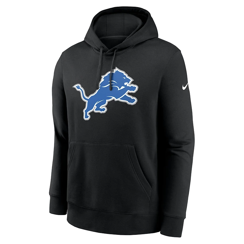 Men's Nike Black Detroit Lions Club Fleece Pullover Hoodie