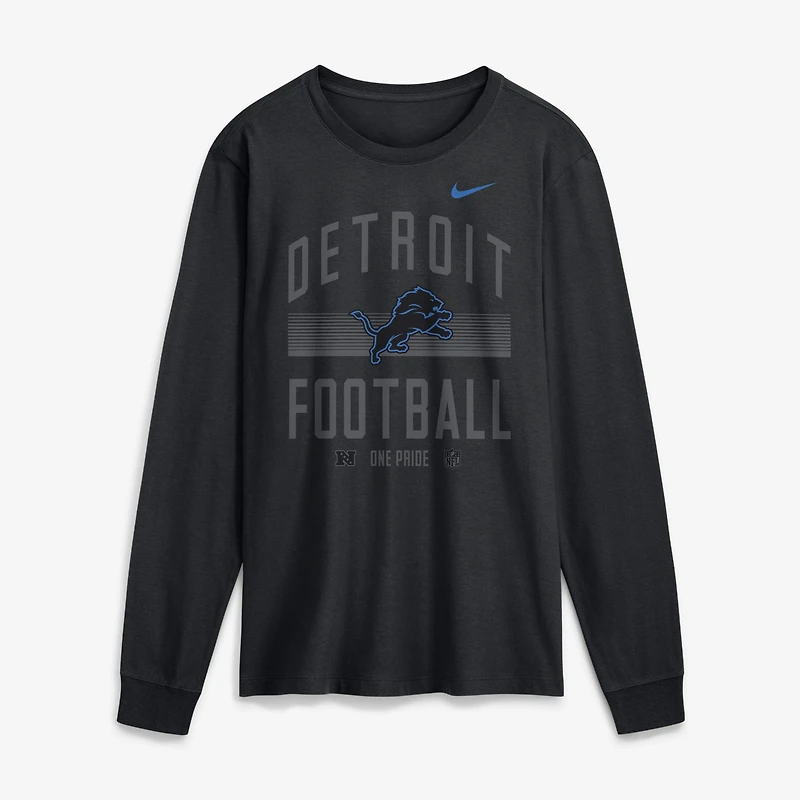 Men's Nike Black Detroit Lions Essential Long Sleeve T-Shirt