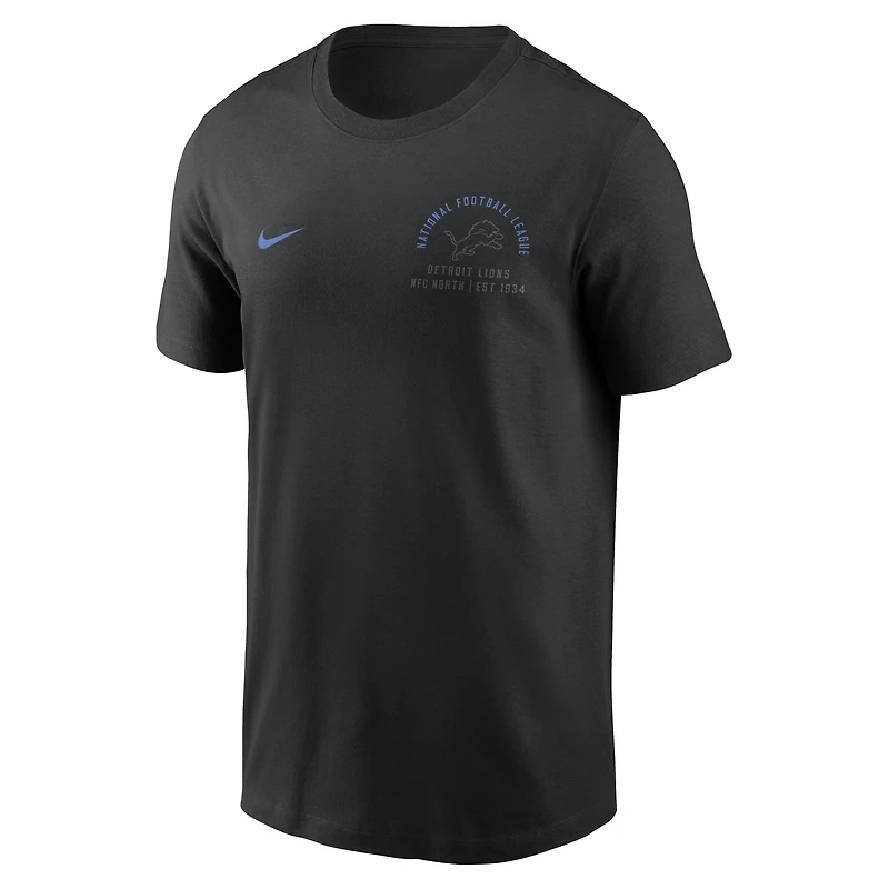 Men's Nike  Black Detroit Lions Essential T-Shirt