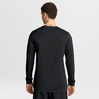 T-shirt à manches longues Nike Detroit Lions Legend Icon Dri-FIT noir pour homme