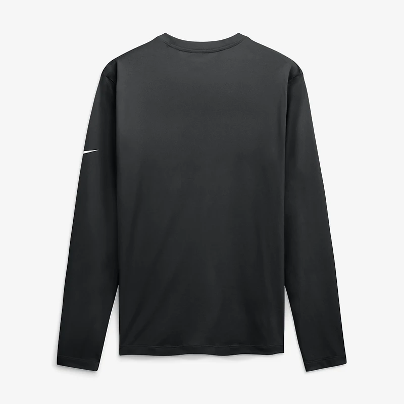 T-shirt à manches longues Nike Detroit Lions Legend Icon Dri-FIT noir pour homme