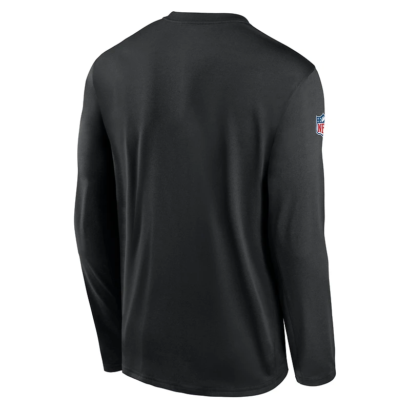 Men's Nike Black Detroit Lions Legend Small Logo Dri-FIT Long Sleeve T-Shirt