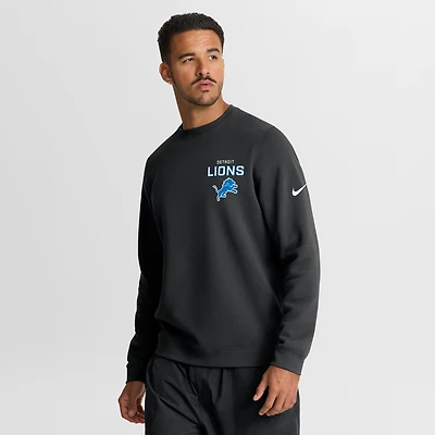 Sweat-shirt en molleton Nike noir Detroit Lions Primetime Club pour homme
