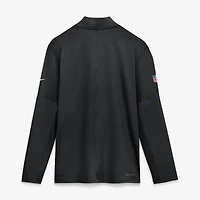Men's Nike  Black Detroit Lions Sideline Dri-FIT Half-Zip Pullover