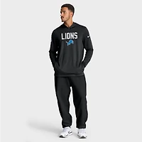 Men's Nike Black Detroit Lions Sideline Pass Accuracy Dri-FIT Long Sleeve Hoodie T-Shirt
