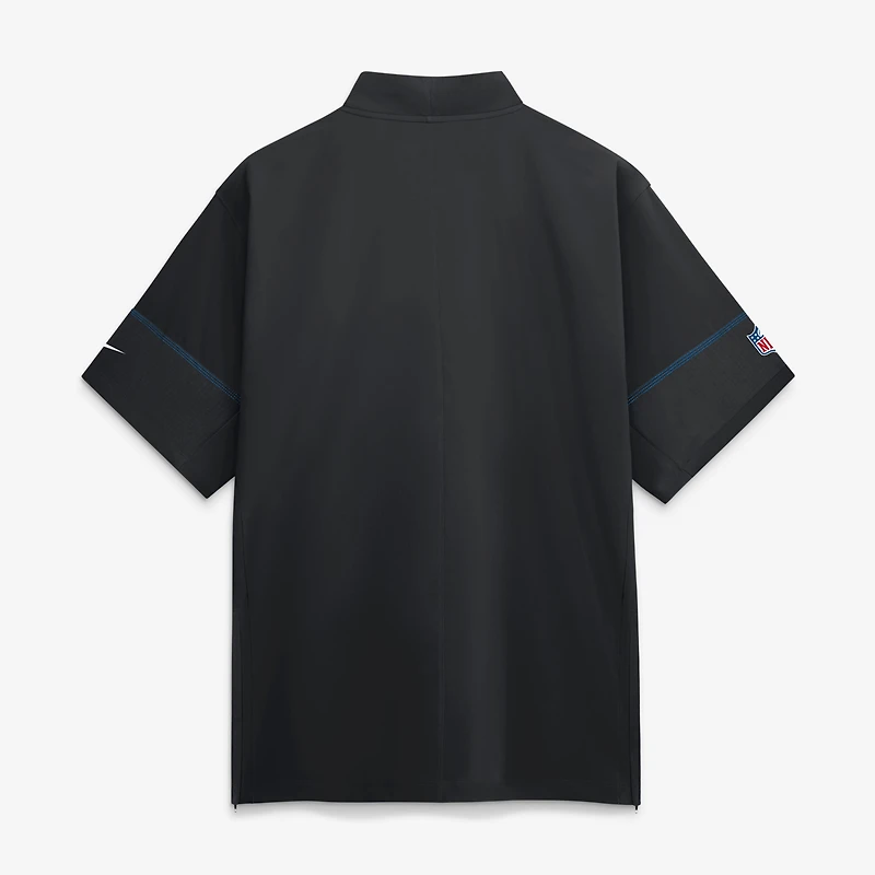 Men's Nike Detroit Lions Sideline Short Sleeve Quarter-Zip Coaches Jacket