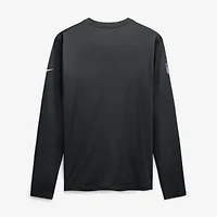 T-shirt à manches longues Nike Legend Dri-FIT noir Detroit Lions Sideline avec petit logo pour homme
