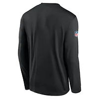 Men's Nike Black Detroit Lions Sideline Small Logo Legend Dri-FIT Long Sleeve T-Shirt