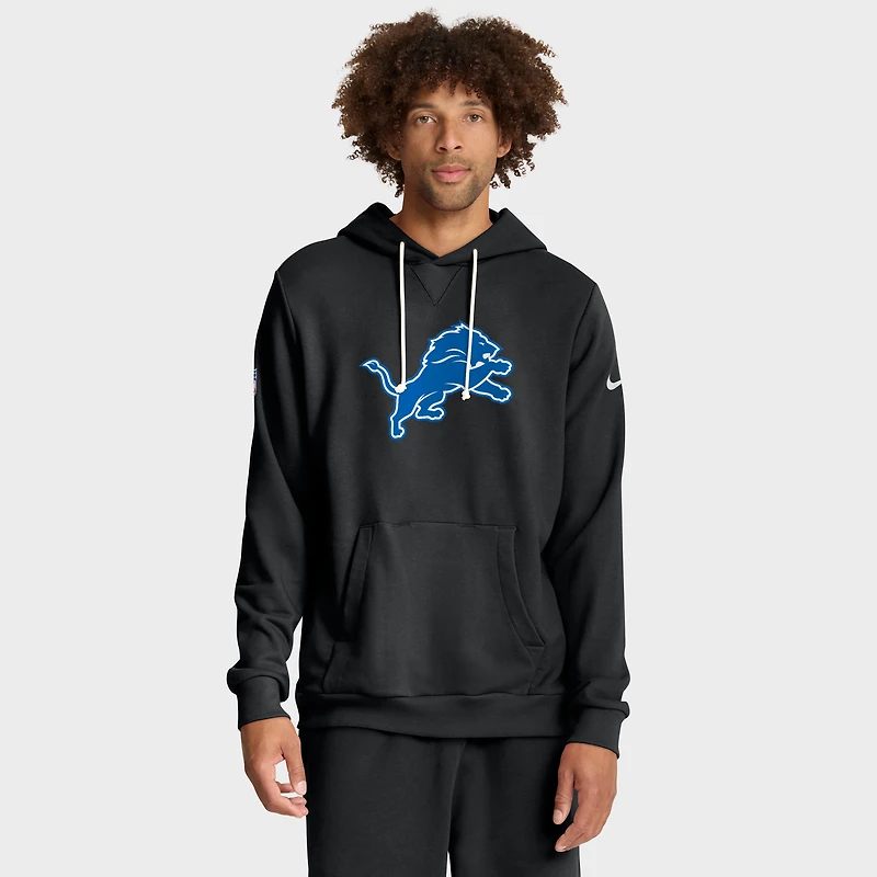 Men's Nike Black Detroit Lions Sideline Standard Issue Alt 2 Dri-FIT Hoodie