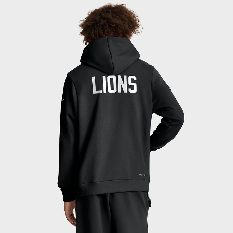 Men's Nike Black Detroit Lions Sideline Standard Issue Alt 2 Dri-FIT Hoodie