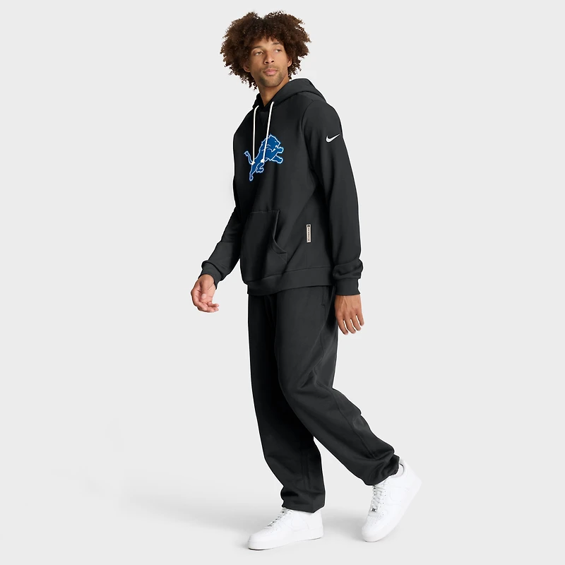 Men's Nike Black Detroit Lions Sideline Standard Issue Alt 2 Dri-FIT Hoodie