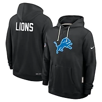 Sweat à capuche Nike noir Detroit Lions Sideline Standard Issue Alt 2 Dri-FIT pour homme