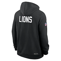 Men's Nike Black Detroit Lions Sideline Standard Issue Alt 2 Dri-FIT Hoodie