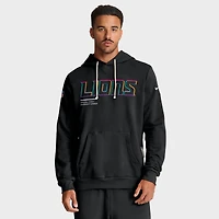 Men's Nike Black Detroit Lions Tall 2025 NFL Crucial Catch Sideline Standard Issue Dri-FIT Hoodie