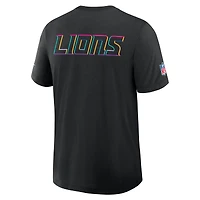T-shirt Nike noir Detroit Lions Tall 2025 NFL Crucial Catch Tri-Blend Dri-FIT pour homme