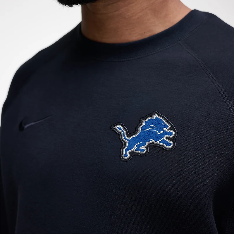 Men's Nike Black Detroit Lions Tech Fleece Raglan Sweatshirt
