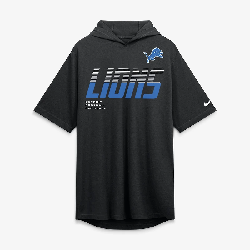 Men's Nike Black Detroit Lions Tri-Blend Hooded T-Shirt