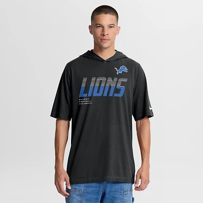 T-shirt à capuche Nike Detroit Lions noir pour homme